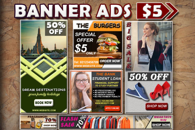 I will make beautiful static banner ads