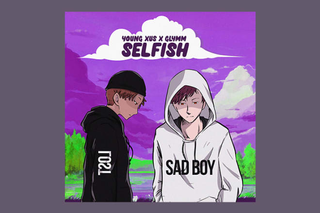 I will make cartoon cover single, mixtape or music album cover