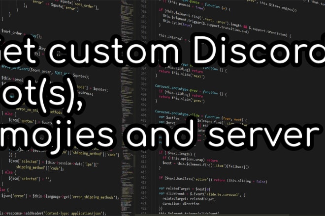 I will make discord server with custom bots and emoji for you