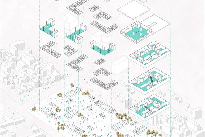 I will make exploded axonometric drawings