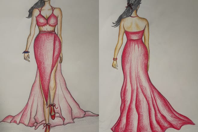 I will make fashion croqui illustration or sketch