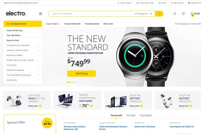 I will make your ecommerce site using electro theme