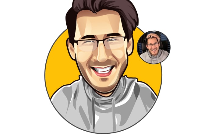 I will make your face bighead cartoon with my style