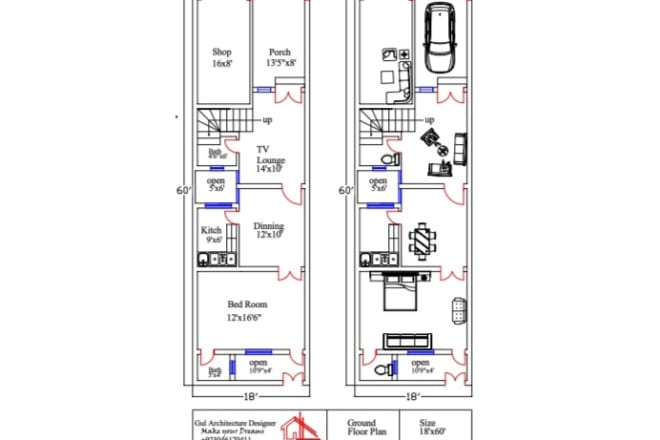 I will make your house floor plan in autocad within 12 hrs