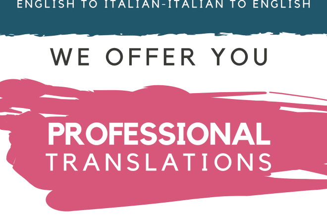 I will manually translate english to italian and vice versa