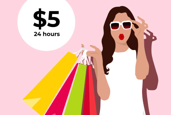 I will minimalist vector illustration, portrait from your photo