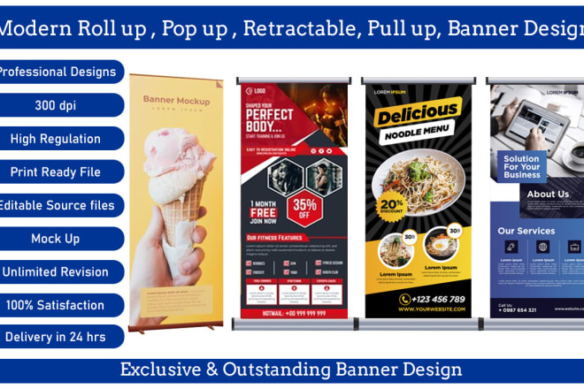 I will modern trade show banner design