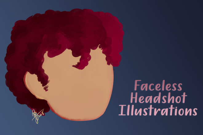 I will paint faceless headshots for you