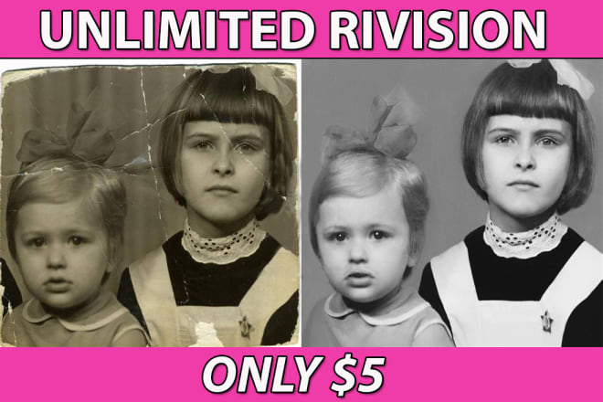I will photo restoration repair and colorize your photo