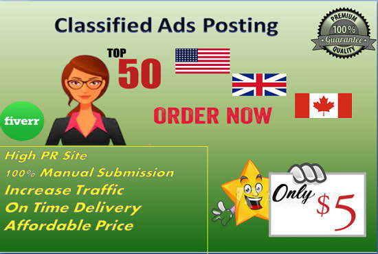 I will place your ads on top classified ad posting sites
