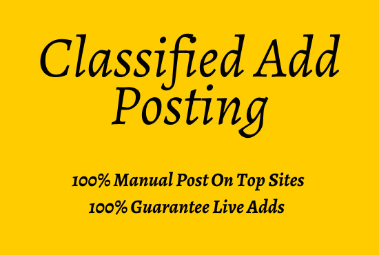 I will post free top classified ads on top sites all over the world
