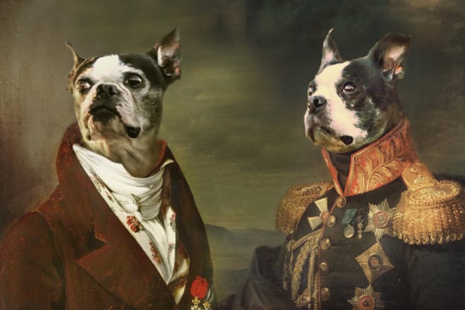 I will professionally edit your pet into a masterpiece painting