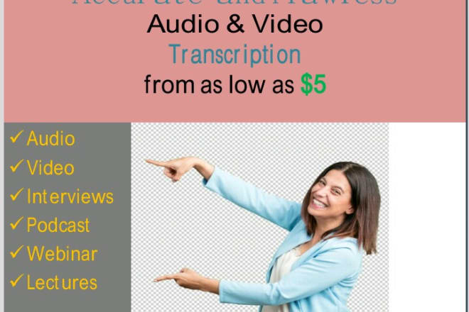 I will professionally transcribe your audios and videos