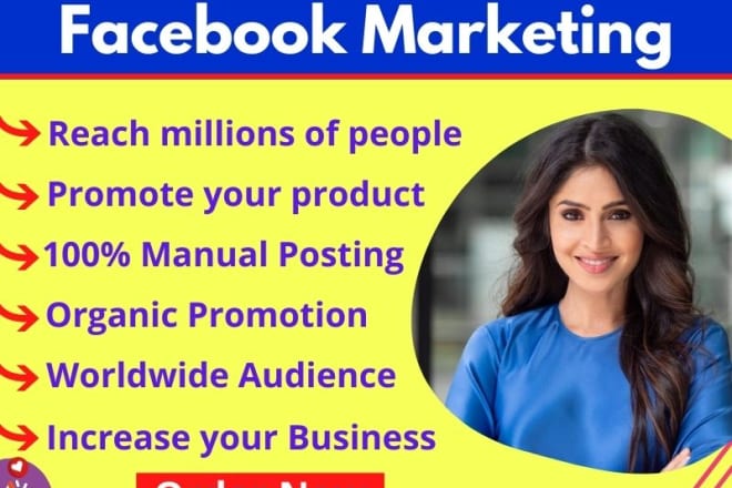 I will promote and advertise your business by facebook marketing to a large audience