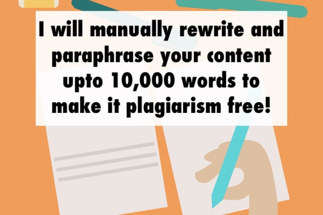 I will provide plagiarism rewrite service