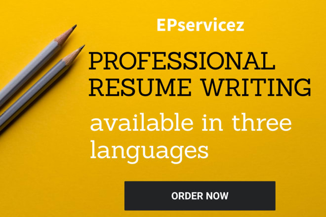 I will provide professional resume writing services