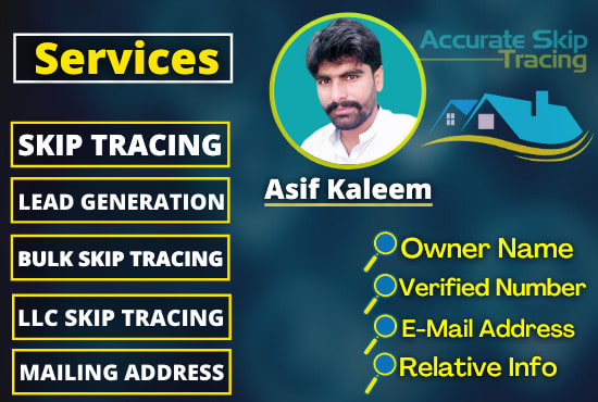 I will provide real estate skip tracing services by tloxp