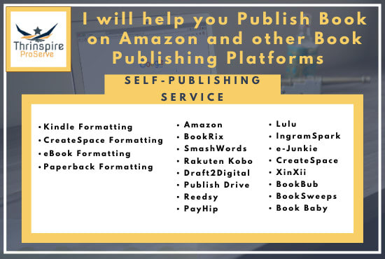 I will publish book on amazon and other book publishing platforms