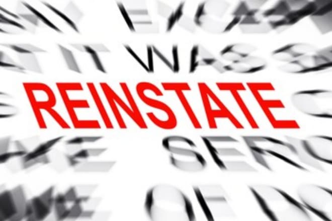 I will reinstate your amazon, ebay, etsy, suspended account