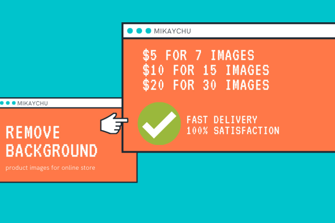 I will remove background product images for online store