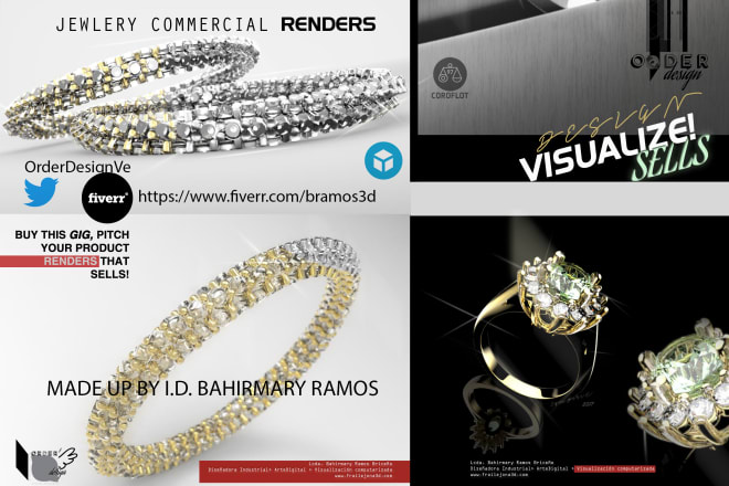 I will render an eyecatchy jewelry or any product design