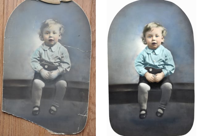 I will restore color and retouch faded, damaged photographs