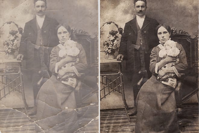 I will restore, repair, fix damaged photo