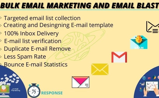 I will send bulk email and email marketing services
