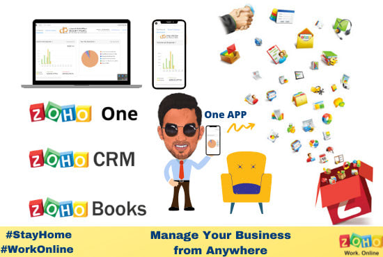 I will setup and manage zoho books, zoho mail, zoho crm, zoho one