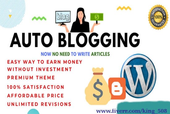 I will setup best auto blog ready for adsense with RSS