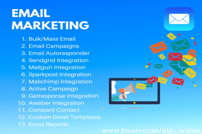 I will setup mass email campaigns, autoresponder and email marketing