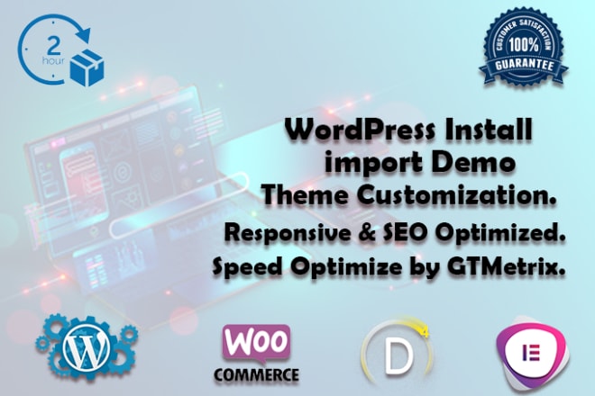 I will setup wordpress theme,demo import, customization, fix wordpress issue