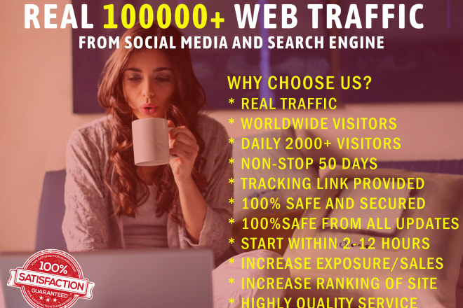 I will sky rocket your organic traffic 100,000 visitors