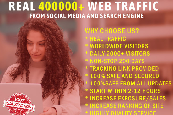 I will sky rocket your organic traffic 400,000 visitors