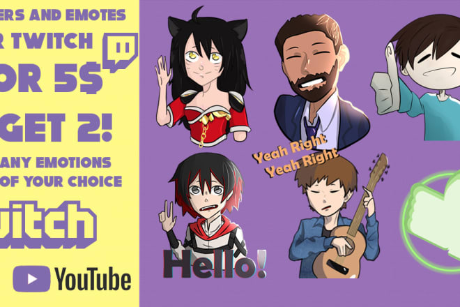 I will stickers for twitch ect