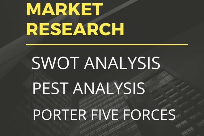 I will strengthen you through swot, pest,porter and market research