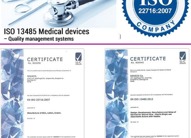I will support for 13485 medical devices standards, iso 22716 gmp,