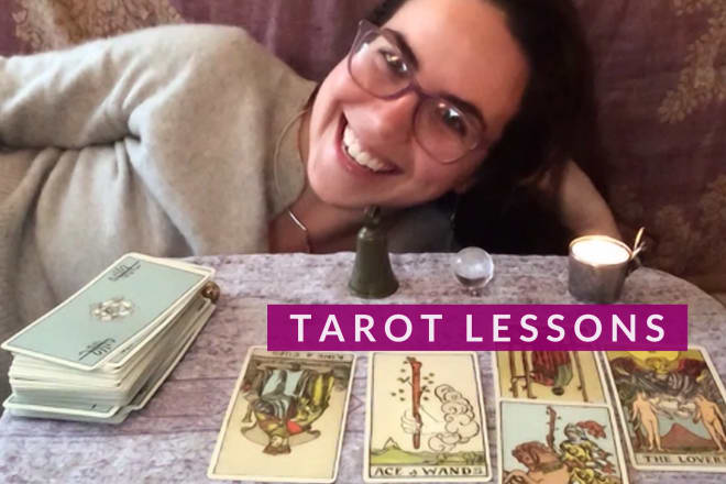 I will teach you how to read tarot cards, video chat lesson