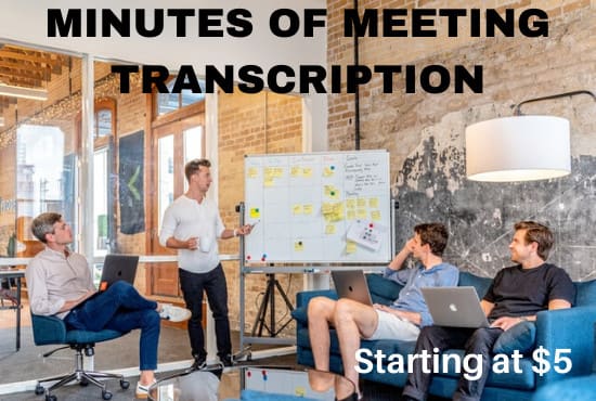 I will transcribe your online zoom business meetings