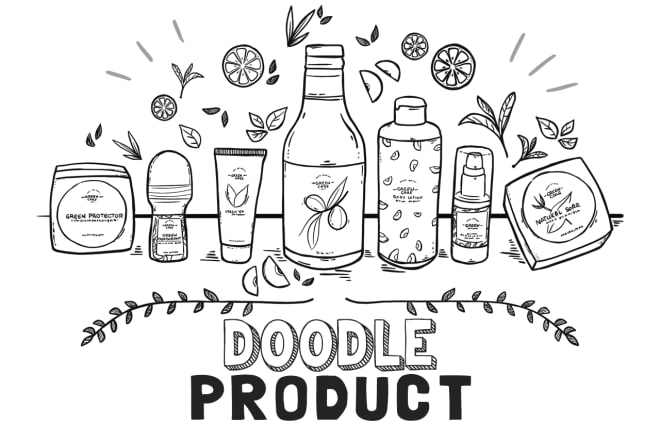 I will turn your product into doodle art illustration