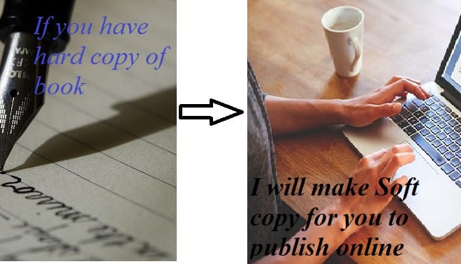 I will type your book or article in gujarati or english language