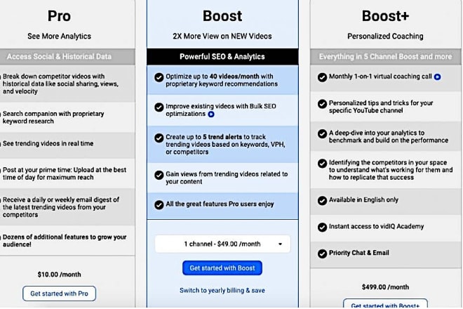 I will vidiq account services for youtube to rank channel