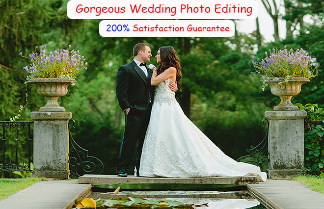 I will wedding photo editing, wedding photo retouching gorgeously