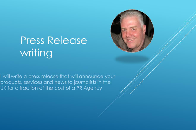 I will write a press release about your products or services