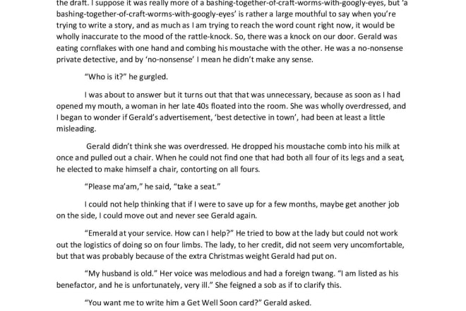 I will write a short story