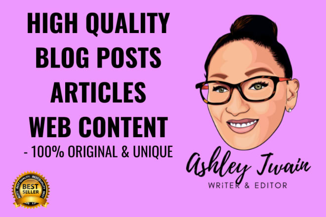 I will write articles, website content and blog post
