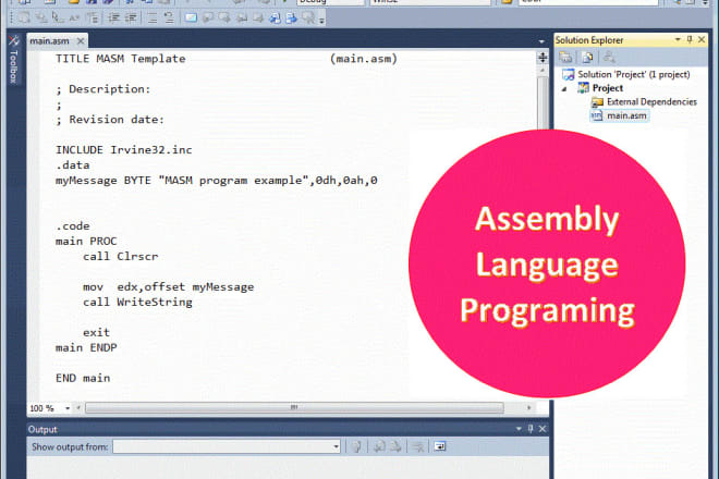 I will write code in assembly language
