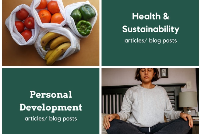 I will write content for your health and personal development blog