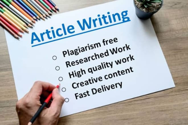 I will write plagiarism free and copyscape passed SEO article