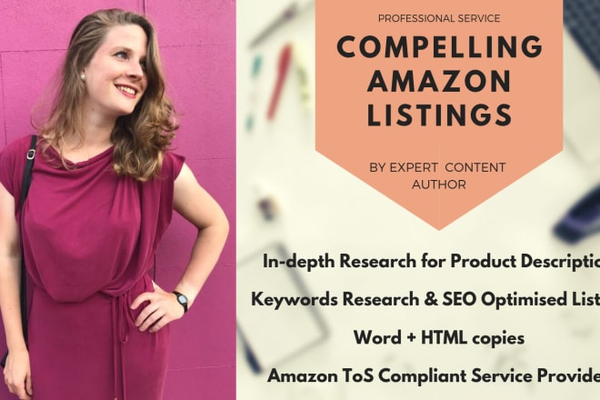 I will write professional SEO rich amazon product listings